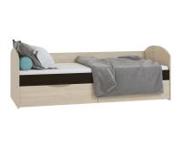 Кровать ЕВА оснащена двумя вместительными выдвижными ящиками цвет Дуб сонома/Дуб венге ширина 203,2 см