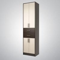 Прихожая ДИАНА-4 сек.№9 Венге / Дуб молочный ширина 60 см в коридор в прихожую ЛДСП с ящиками с полками