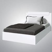 Кровать полутороспальная "ЭКО" 120х200 Белый гладкий, подростковая для подростка мальчика и девочки, напольная, детская