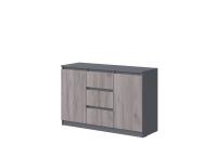 Комод №4 "Соната" цвет Графит, Дуб Крафт серый, ширина 120 см, для спальни, с ящиками, гардеробная