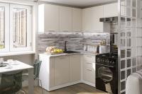 Кухонный гарнитур Дюна мега прайм 1600*1700, цвет Кашемир, угловой, напольные и навесные шкафы, с выдвижными ящиками и дверками