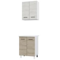 Кухня Trend 600, цвет Белый/Крафт белый-Крафт серый