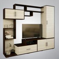 Cтенка в гостиную Пекин Дуб Венге / Сосна Лоредо, под телевизор, напольная, горка в гостиную, в зал тв зона, ширина 210 см