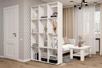 Зонирующий стеллаж-перегородка Кантри 2 Белый