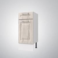 Кухонный модуль Классик Стол 40 - 1 ящик, цвет Рустик серый, ширина 40 см для кухни , узкий и с дверцей