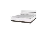 Кровать "Вегас" цвет венге и белый глянец спальное место 160*200 для взрослых и подростков без подъемного механизма