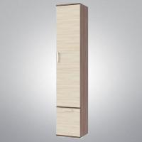 Шкаф бельевой Ника (ШБ500) Ясень шимо светлый/Ясень шимо темный, ширина 50 см, с полками для хранения вещей, в прихожую или спальню