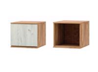 Тумба прикроватная 122 МС "Марчел", ширина 40 см, с полкой, цвет дуб крафт золотой и дуб крафт светлый, для взрослой спальни и подростковой