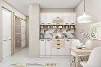 Кухонный гарнитур "Сорренто" , ширина 180см, Цвет Анкор Светлый, Дуб Сонома, модульная, со столешницей, прямой