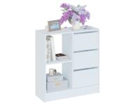 Комод Т-1 Белый, ширина 70 см, с выдвижными ящиками и полками для хранения вещей в прихожей или спальне