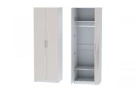 Шкаф 1 с фасадом Иннэс 7 Тирамису матовый и Белый ЛДСП, ширина 80 см, распашной шкаф для одежды, в спальню, в прихожую