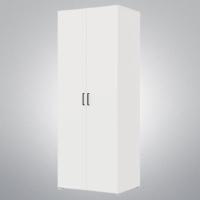 Шкаф 2ств 800 Бостон, цвет Белый (штанги), ширина 80 см, без полок в спальню или прихожую