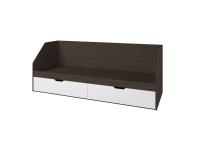 Кровать Ненси 800/2 ящика, цвет Венге/Белый софт