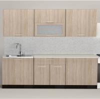 Кухонный гарнитур Светлана макси 1800мм прямая ширина 180см цвет Ясень шимо светлый/Берилл бежевый/венге с ящиками подъемными дверками