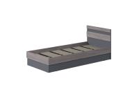 Кровать МС "Соната" цвет Графит, Дуб Крафт Серый, 90 см , подростковая для подростка мальчика и девочки, напольная, односпальная