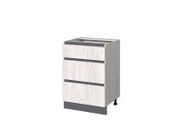 Кухонный модуль "Лиана" НЯ-600 Дуб Крафт Белый, Графит, ширина 60 см, напольный, с выдвижными ящиками