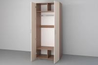 Шкаф Аллегро 4 Ясень тёмный и Ясень светлый, ширина 90 см, в прихожую, в спальню, гардеробная