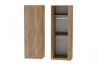 Шкаф 2 с фасадом Иннэс 7 ширина 80 см, Дуб Крафт золотой, распашной, в гостиную, в спальню