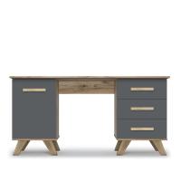 Стол письменный 1400 Вега Скандинавия, цвет Дуб Каньон / Силк флай