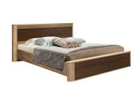 Кровать 34.25-02 Фантазия New с ортопедическим основанием, Дуб каньон, ширина 160 см, двуспальная для спальни