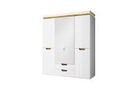 Шкаф 4DG2S Z, TORINO, цвет белый/Дуб наварра