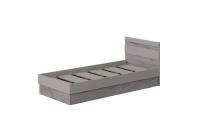 Кровать МС "Соната" цвет Дуб Крафт Серый, Кашемир, 90 см , подростковая для подростка мальчика и девочки, напольная, односпальная
