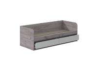 Кровать МС "Соната" цвет Дуб Крафт Серый, Белый Текстурный, 80 см , подростковая для подростка мальчика и девочки, напольная, с ящиками