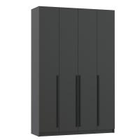 Шкаф для одежды 67.09 Брандо ЛДСП, четырёхдверный, цвет диамант серый, ширина 160 см, с полками, со штангой, в спальню, в прихожую