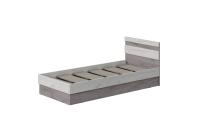 Кровать МС "Соната" цвет Дуб Крафт Серый, Дуб Крафт Белый, 90 см , подростковая для подростка мальчика и девочки, напольная, односпальная