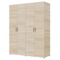 Шкаф 4ств 1600 Бостон, цвет Сонома (штанги)