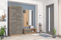 Прихожая МС ЭГО набор 10, ширина 175 см, комплект мебели, вешалка, с зеркалом, шкаф