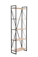 Стеллаж Скарлетт, цвет дуб сонома/черный, ширина 71 см, лофт, с полками, в гостиную, в спальню, в кабинет