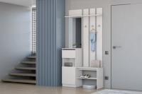 Вешалка 1 Кэт 1 Графит и Ясень Анкор светлый, ширина 100 см, вешалка для одежды, в прихожую, обувница