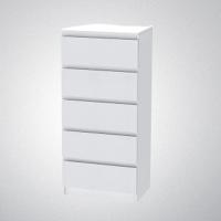 Комод 5 ящиков Кэт 1 Белый, ширина 60 см, комод для одежды, в спальню, в гостиную, в прихожую