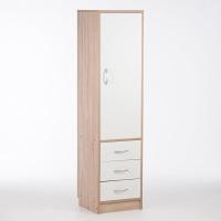 Пенал 400х400х1600 дуб сонома/белый