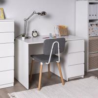 Стол письменный КАСТОР, 116х65х75 см, Белый, ширина 116 см, тумба 3 ящика для школьника или студента, учебный для ноутбука