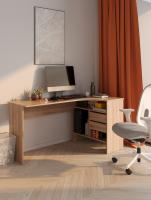 Угловой письменный стол СПМ-25 Правый, цвет Дуб сонома, ширина 145 см для детской спальни учебный, для ноутбука или компьютера офисный