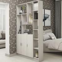 Зонирующий стеллаж-перегородка Гамма Анкор, ширина 150 см с полками для хранения документов, игрушек для интерьера