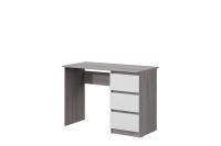 Стол письменный МС "Соната" Цвет Дуб Крафт Серый, Белый Текстурный, ширина 110см, большой, ученический, длинный, с ящиками