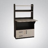 Компьютерный стол СП-1 Венге/Дуб молочный ширина 80 см ЛДСП для спальни с полками с ящиками в детскую