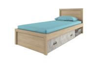 Кровать 90/D2, DIESEL , цвет дуб мадура/энигма