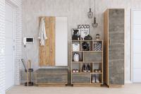 Прихожая МС ЭГО набор 3, ширина 202 см, комплект мебели, вешалка, с зеркалом, шкаф