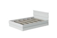 Кровать двуспальная "Соната" 140 см, Цвет Белый текстурный, мебель в спальню