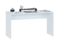 Письменный стол СПМ-352, ширина 135 см, Белый ЛДСП, учебный для студента или школьника, широкий для компьютера