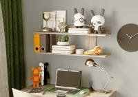 Полка настенная 13 Ясень шимо светлый ширина 100 см ЛДСП с открытыми полками в спальню,гостиную и прихожую