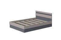 Кровать двуспальная "Соната" 140 см, Цвет Графит, Кашемир, мебель в спальню