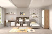 Молодёжная МС ЭГО набор 1, кровать ширина 80см, шкаф, комплект в спальню, комод