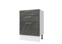 Кухонный модуль Оптима Стол 80 - 3 ящика, цвет Гранит дым