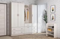 Прихожая Иннэс 6 Рамка набор 10, ширина 195 см, шкаф распашной, вешалка, мебель для дома