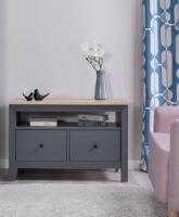 Тумба САГА, 2 ящика, 91х42х63 см, Серая / Ясень, ширина 91 см на ножках, напольная с полкой
